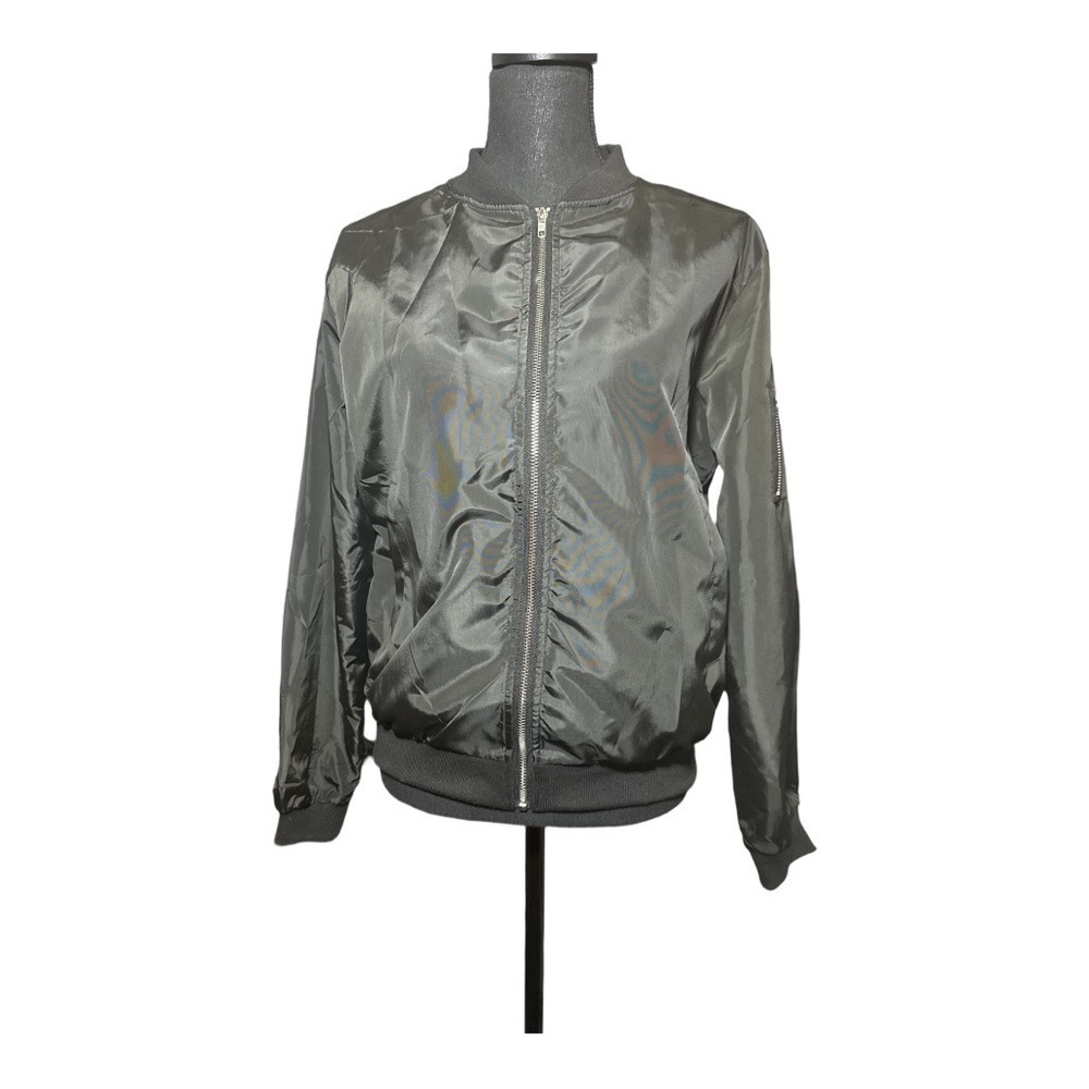Zeagoo NWT Women's Black Bomber Jacket Streetwear Y2K Gorpcore Edgy Athleisure